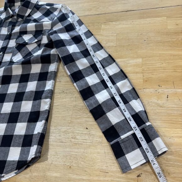 UNTUCKit For Her Holden Buffalo Check Plaid Flannel Shirt Size 6 Pearl Snap EUC - Picture 11 of 11